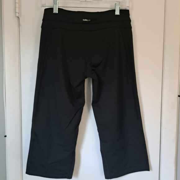 Adidas Climalite Cropped Black Wide Leg Athletic Pants Women's Small - Picture 2 of 6